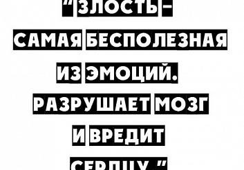 Злость — самая бесполезная из эмоций. Разрушает мозг и вредит сердцу