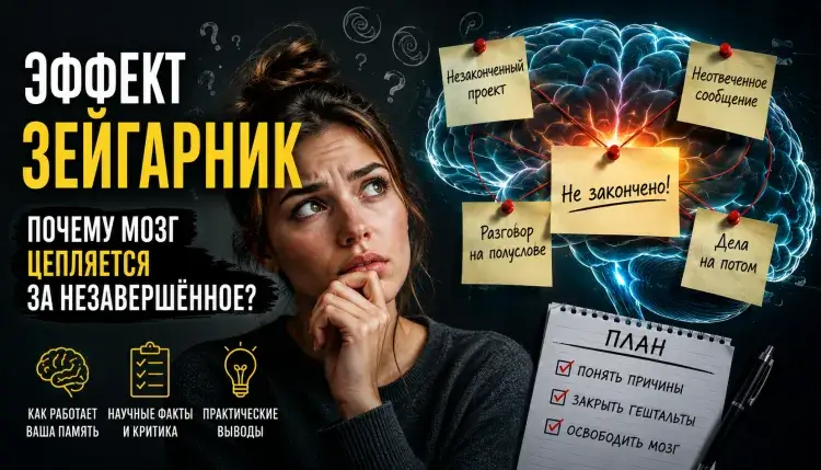 Эффект Зейгарник: почему мозг цепляется за незавершённое